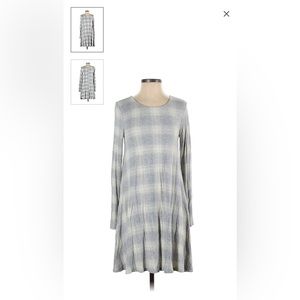 Grey/White Plaid T-Shirt dress